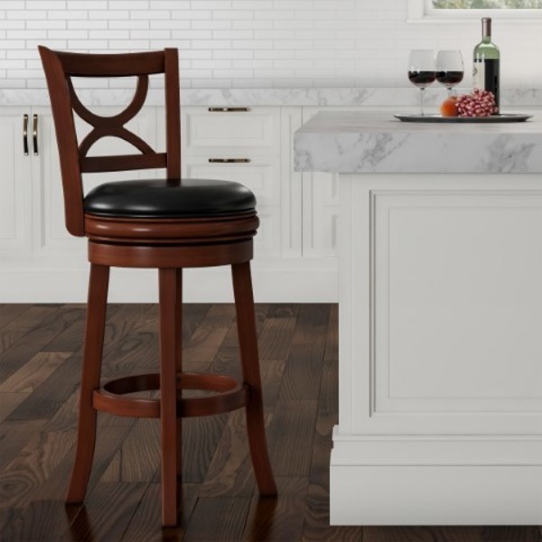 Hastings Home Hastings Home 29 inch Swivel Bar Stool, Brown/Black 977383VNI